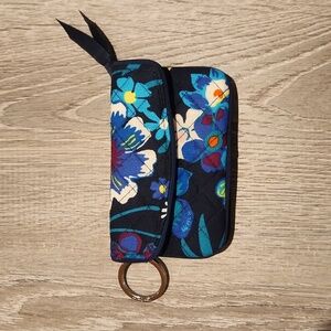 Vera Bradley Keychain ID Case Coin Purse | Midnight Blues Print